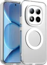 Xiaomi Redmi Note 15 Pro Plus Hoesje MagSafe Backcover Semi-Transparant & Wit