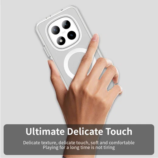 Xiaomi Redmi Note 15 Pro Plus Hoesje MagSafe Backcover Semi-Transparant & Wit afbeelding 4