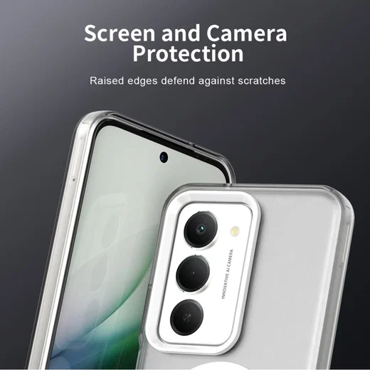 Xiaomi Redmi 15 5G Hoesje MagSafe Backcover Semi-Transparant & Wit afbeelding 8