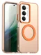 Xiaomi Redmi 15 5G Hoesje MagSafe Backcover Semi-Transparant & Oranje