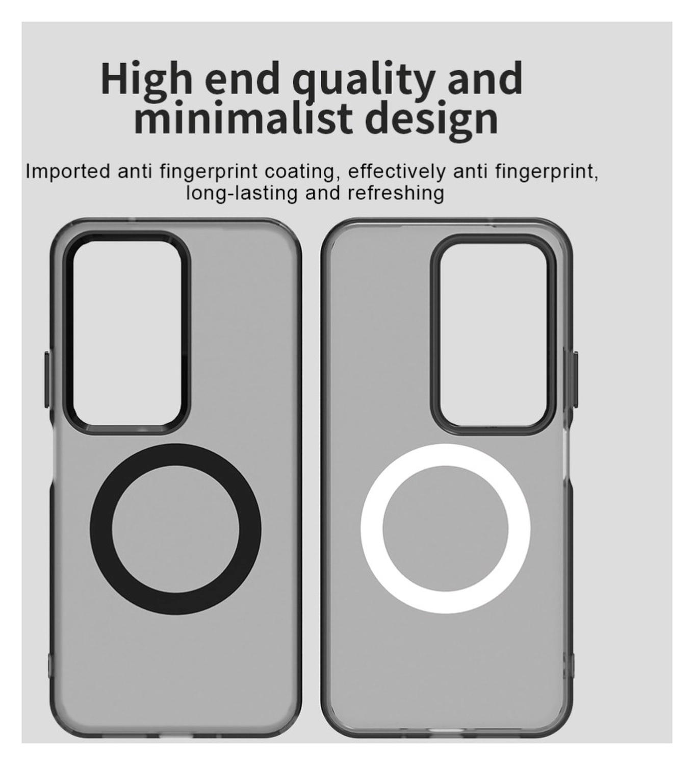 Xiaomi Redmi 15 5G Hoesje MagSafe Backcover Semi-Transparant & Zwart afbeelding 5