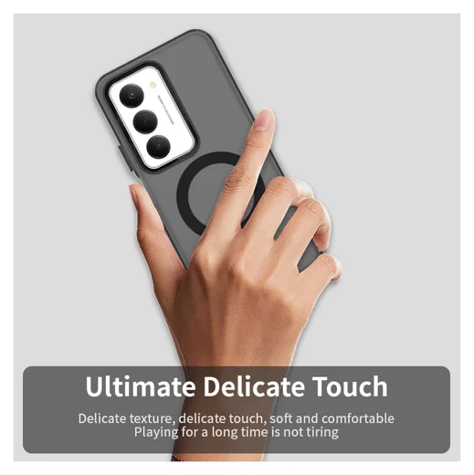 Xiaomi Redmi 15 5G Hoesje MagSafe Backcover Semi-Transparant & Zwart afbeelding 6