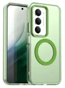 Xiaomi Redmi 15 5G Hoesje MagSafe Backcover Semi-Transparant & Groen