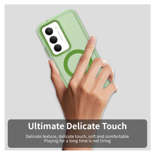 Xiaomi Redmi 15 5G Hoesje MagSafe Backcover Semi-Transparant & Groen afbeelding 6