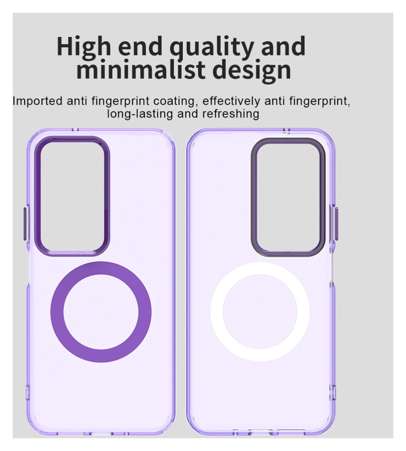 Xiaomi Redmi 15 5G Hoesje MagSafe Backcover Semi-Transparant & Paars afbeelding 5