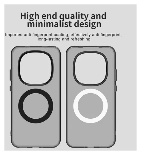 Xiaomi Redmi Note 15 Pro 5G Hoesje MagSafe Backcover Semi-Transparant & Zwart afbeelding 5