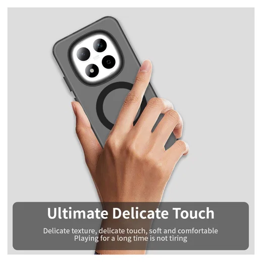 Xiaomi Redmi Note 15 Pro 5G Hoesje MagSafe Backcover Semi-Transparant & Zwart afbeelding 6
