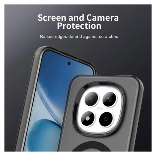 Xiaomi Redmi Note 15 Pro 5G Hoesje MagSafe Backcover Semi-Transparant & Zwart afbeelding 8