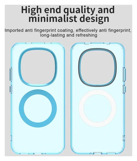 Xiaomi Redmi Note 15 Pro 5G Hoesje MagSafe Backcover Semi-Transparant & Blauw afbeelding 5