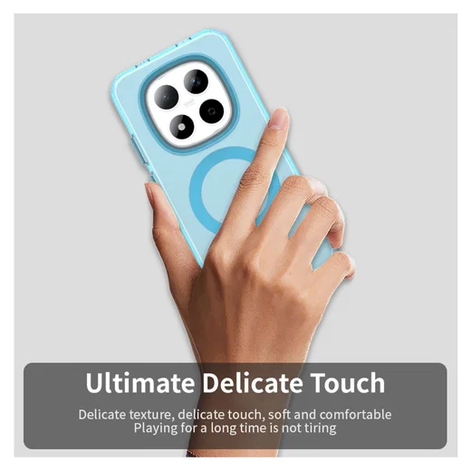 Xiaomi Redmi Note 15 Pro 5G Hoesje MagSafe Backcover Semi-Transparant & Blauw afbeelding 6