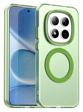 Xiaomi Redmi Note 15 Pro 5G Hoesje MagSafe Backcover Semi-Transparant & Groen