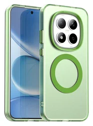 Xiaomi Redmi Note 15 Pro 5G Hoesje MagSafe Backcover Semi-Transparant & Groen afbeelding