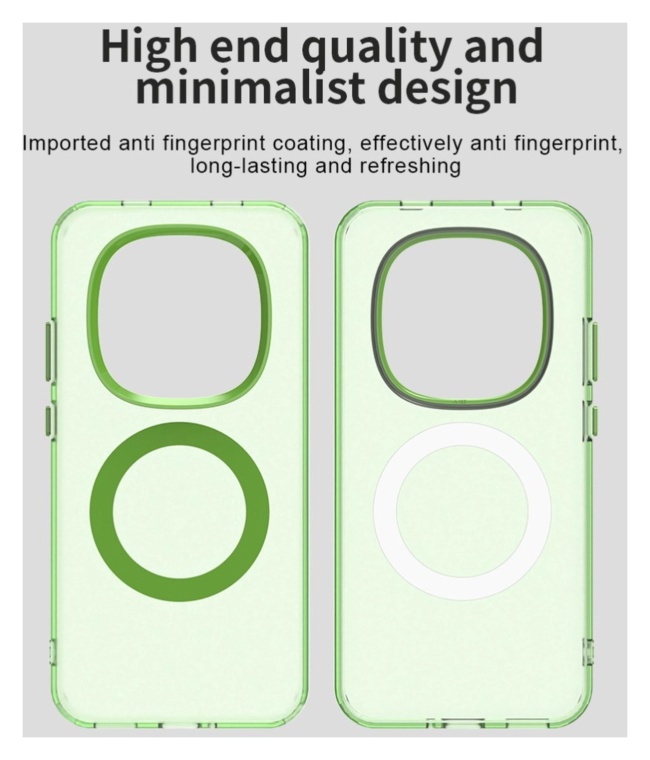 Xiaomi Redmi Note 15 Pro 5G Hoesje MagSafe Backcover Semi-Transparant & Groen afbeelding 5