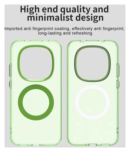 Xiaomi Redmi Note 15 Pro 5G Hoesje MagSafe Backcover Semi-Transparant & Groen afbeelding 5