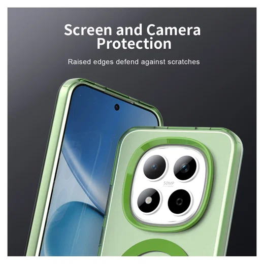 Xiaomi Redmi Note 15 Pro 5G Hoesje MagSafe Backcover Semi-Transparant & Groen afbeelding 8
