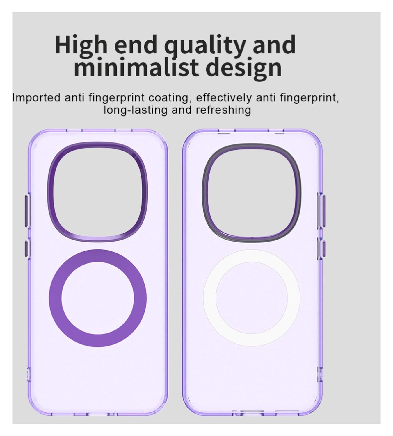 Xiaomi Redmi Note 15 Pro 5G Hoesje MagSafe Backcover Semi-Transparant & Paars afbeelding 5