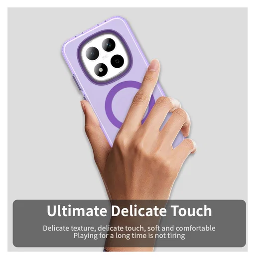 Xiaomi Redmi Note 15 Pro 5G Hoesje MagSafe Backcover Semi-Transparant & Paars afbeelding 6