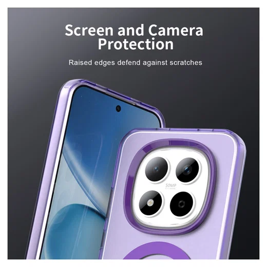 Xiaomi Redmi Note 15 Pro 5G Hoesje MagSafe Backcover Semi-Transparant & Paars afbeelding 8