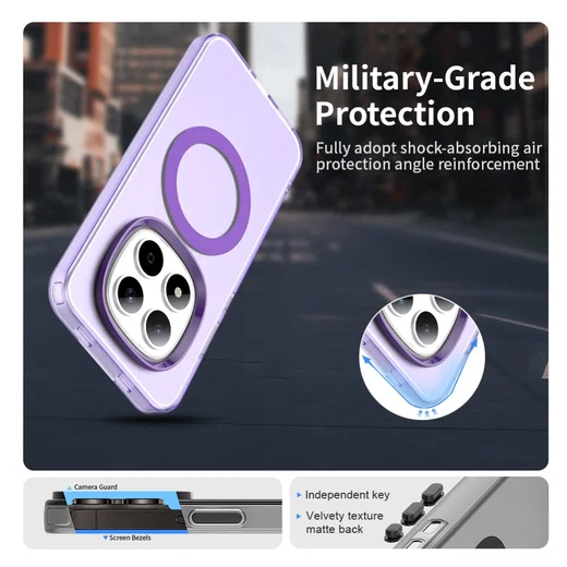 Xiaomi Redmi Note 15 Pro 5G Hoesje MagSafe Backcover Semi-Transparant & Paars afbeelding 9