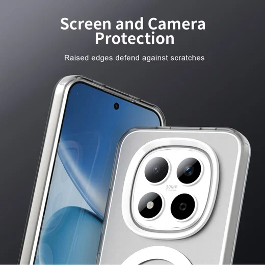 Xiaomi Redmi Note 15 Pro 5G Hoesje MagSafe Backcover Semi-Transparant & Wit afbeelding 8