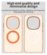 Xiaomi Redmi Note 15 Pro 5G Hoesje MagSafe Backcover Semi-Transparant & Oranje afbeelding 5