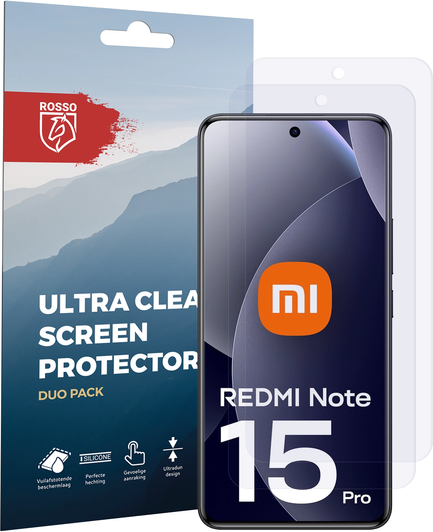 Rosso Xiaomi Redmi Note 15 Pro 4G Screen Protector Case Friendly Folie Duo Pack afbeelding 9