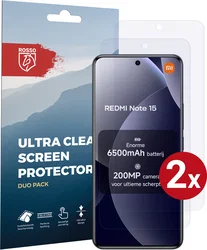 Rosso Xiaomi Redmi Note 15 Screen Protector Case Friendly Folie Duo Pack afbeelding