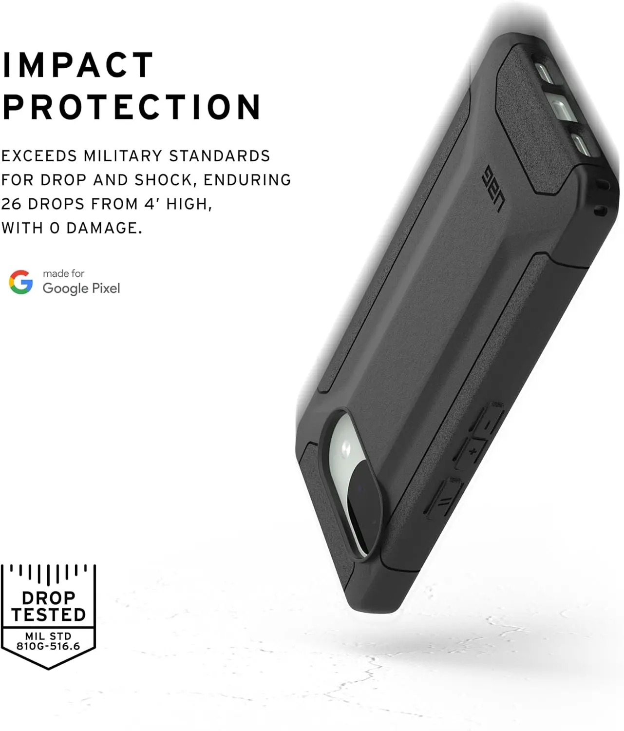 Urban Armor Gear Scout Google Pixel 10a Hoesje Back Cover Zwart afbeelding 2