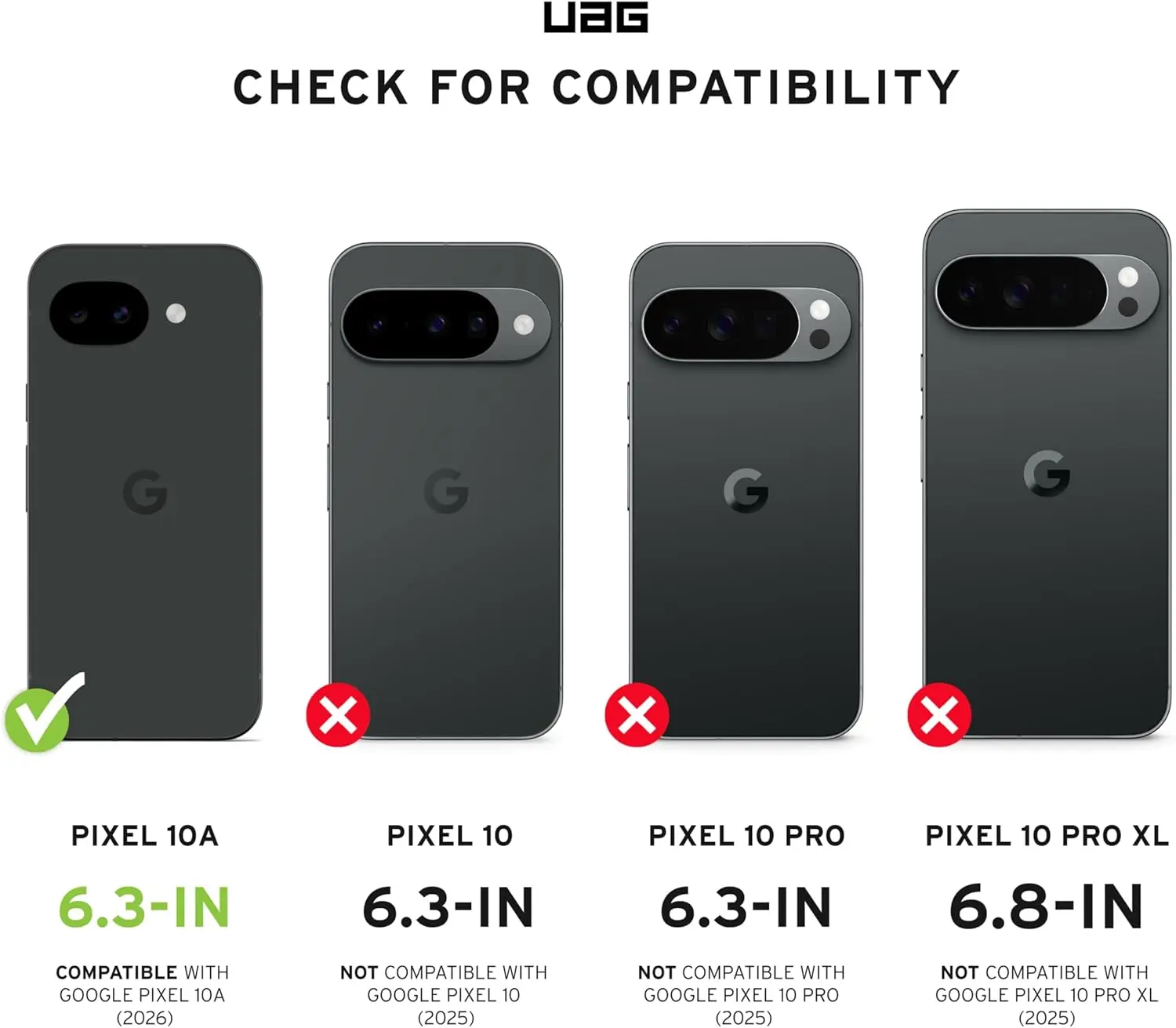 Urban Armor Gear Scout Google Pixel 10a Hoesje Back Cover Zwart afbeelding 3