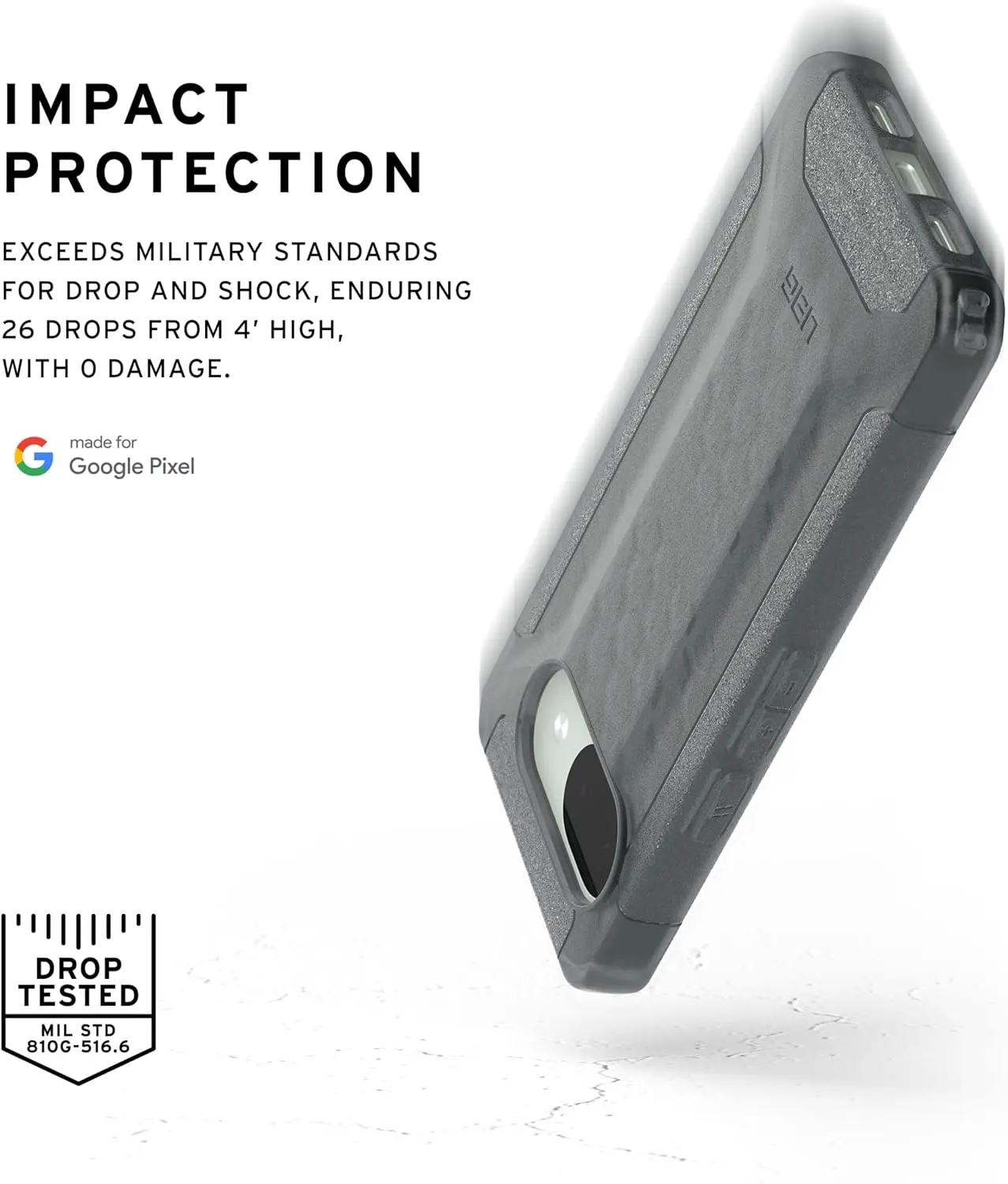 Urban Armor Gear Scout Google Pixel 10a Hoesje Back Cover Ash afbeelding 2