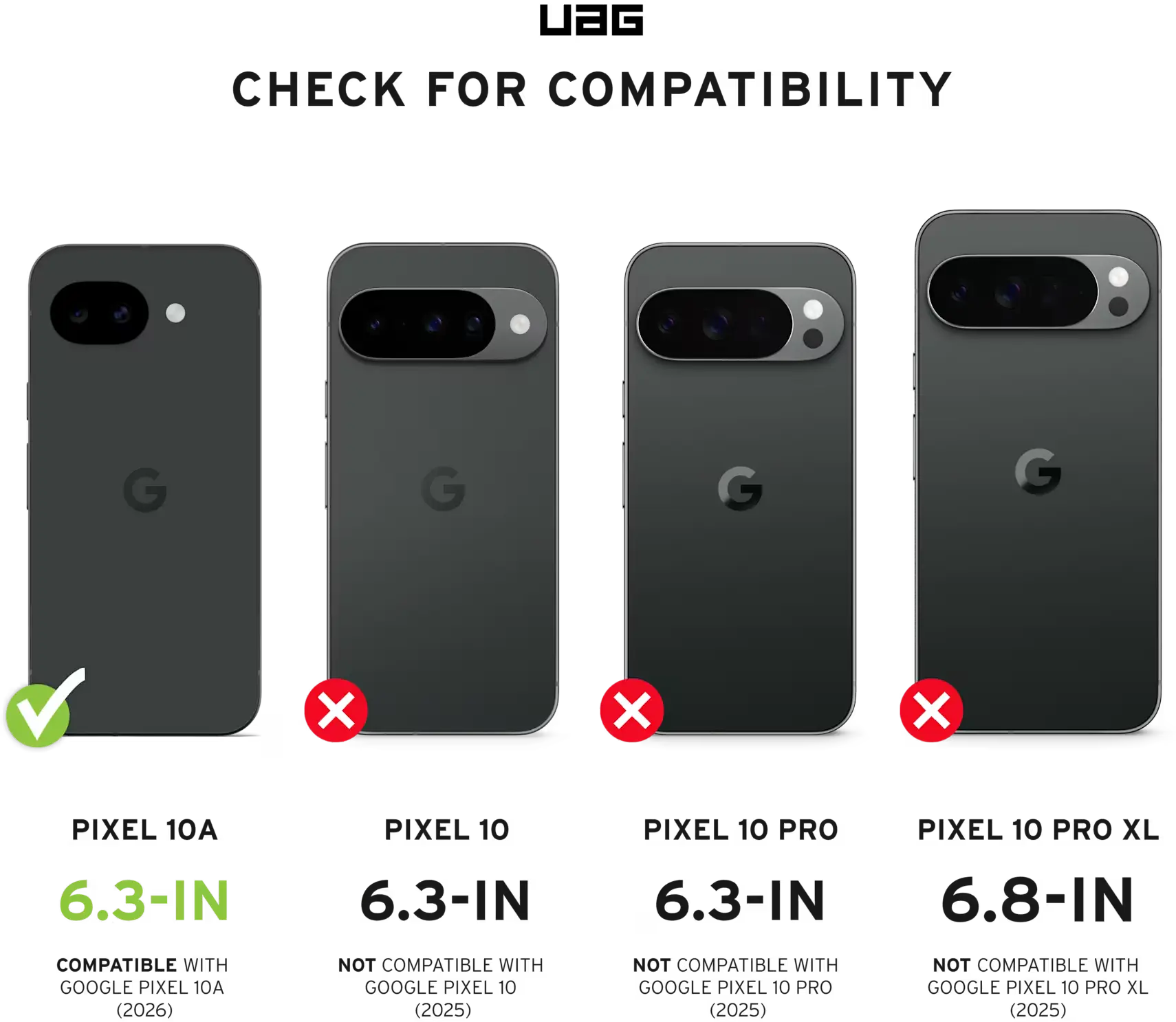 UAG Glass Shield Google Pixel 10a Screen Protector Tempered Glass afbeelding 3