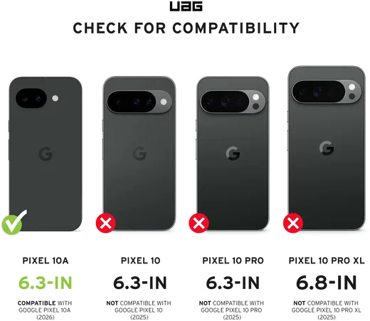Urban Armor Gear Dot Google Pixel 10a Hoesje Back Cover Ice Ash afbeelding 3