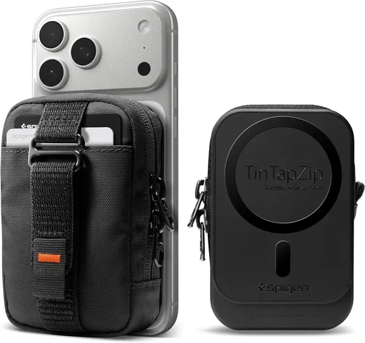 Spigen MagSafe Organizer Etui TintapZip MagFit Universele Pouch Zwart afbeelding 1