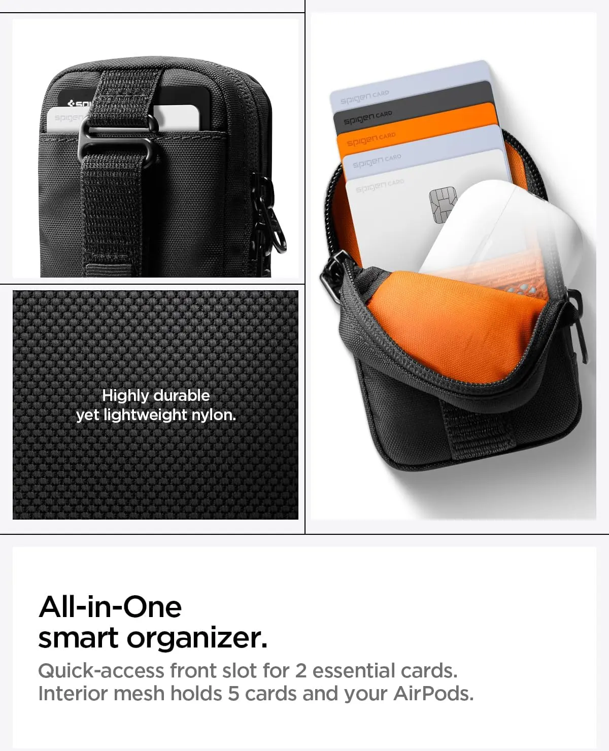 Spigen MagSafe Organizer Etui TintapZip MagFit Universele Pouch Zwart afbeelding 3