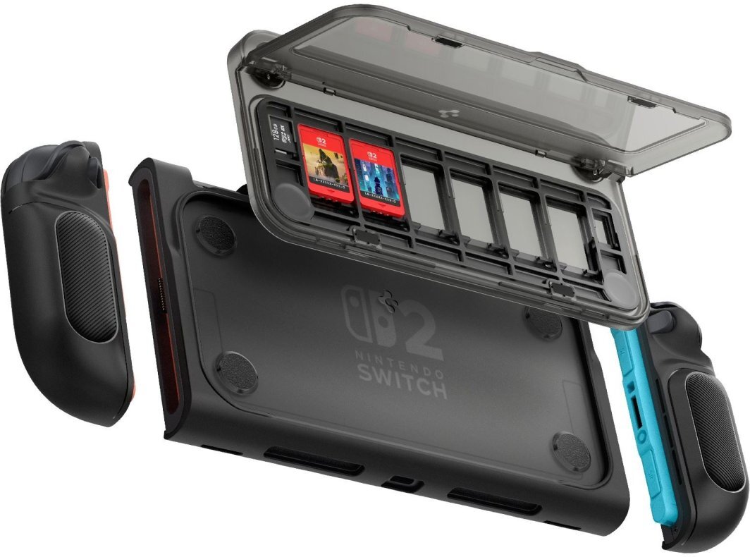Spigen Snap Case Nintendo Switch 2 Hoesje met Standaard Zwart afbeelding 2