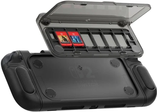 Spigen Snap Case Nintendo Switch 2 Hoesje met Standaard Zwart afbeelding 5