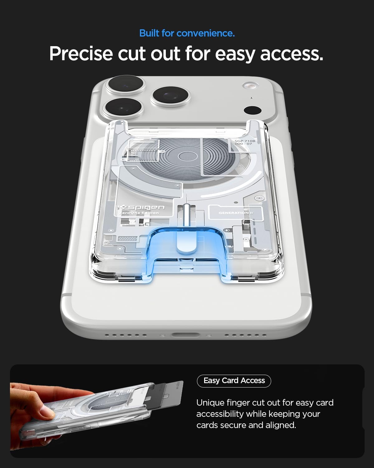 Spigen Ultra Hybrid Wallet met MagSafe iPhone Zero One Wit afbeelding 4