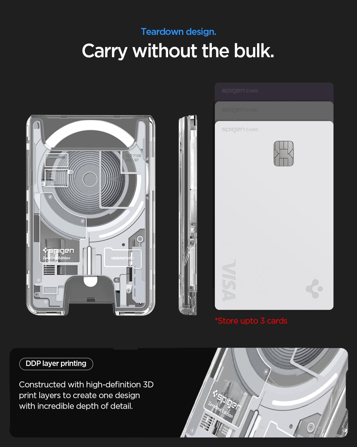 Spigen Ultra Hybrid Wallet met MagSafe iPhone Zero One Wit afbeelding 3