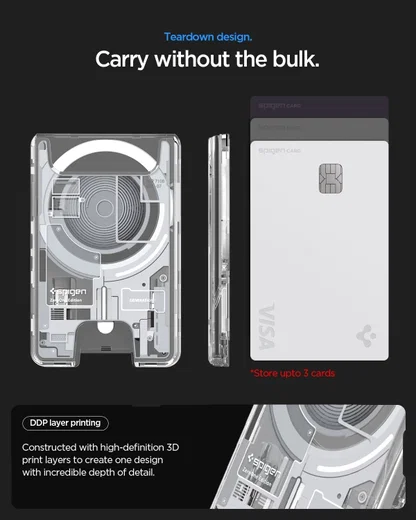Spigen Ultra Hybrid Wallet met MagSafe iPhone Zero One Wit afbeelding 3
