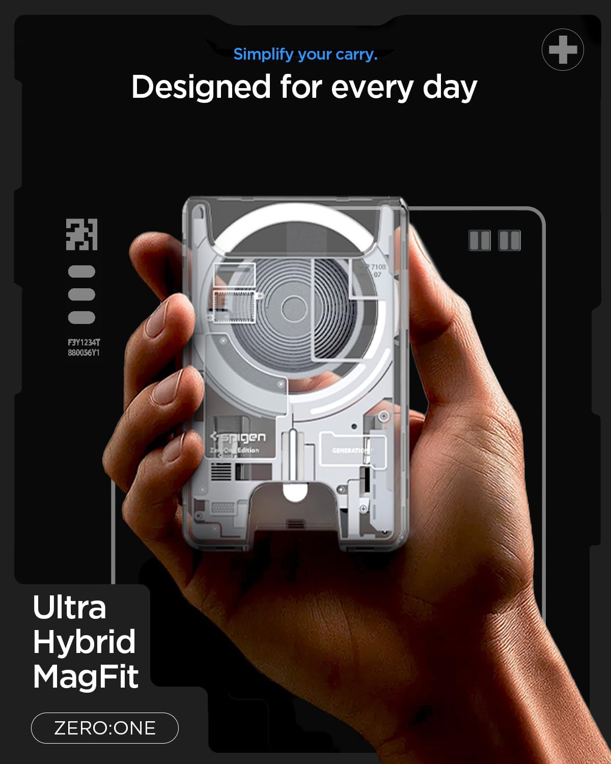 Spigen Ultra Hybrid Wallet met MagSafe iPhone Zero One Wit afbeelding 2