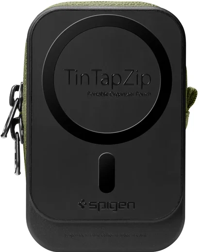 Spigen MagSafe Organizer Etui TintapZip MagFit Universele Pouch Olive Green afbeelding 10