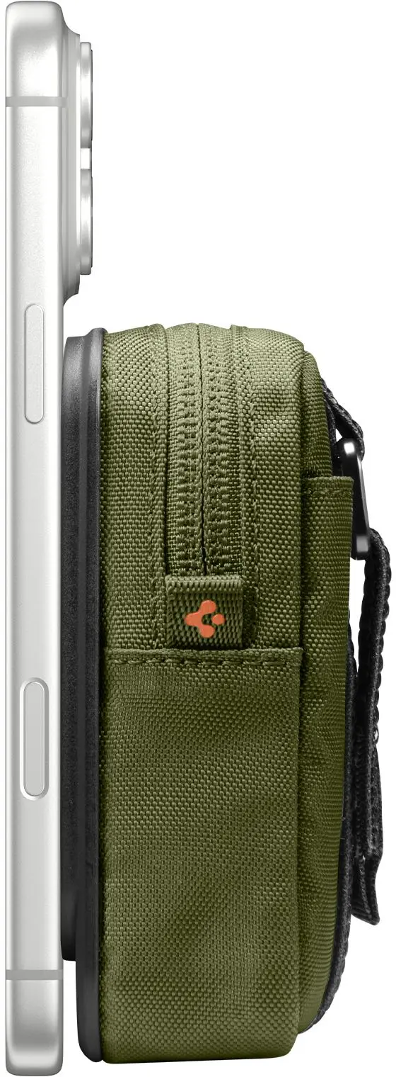 Spigen MagSafe Organizer Etui TintapZip MagFit Universele Pouch Olive Green afbeelding 11