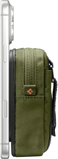 Spigen MagSafe Organizer Etui TintapZip MagFit Universele Pouch Olive Green afbeelding 11