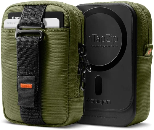 Spigen MagSafe Organizer Etui TintapZip MagFit Universele Pouch Olive Green afbeelding 9