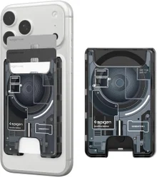Spigen Ultra Hybrid Wallet met MagSafe iPhone Zero One Zwart afbeelding