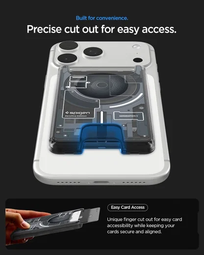 Spigen Ultra Hybrid Wallet met MagSafe iPhone Zero One Zwart afbeelding 4