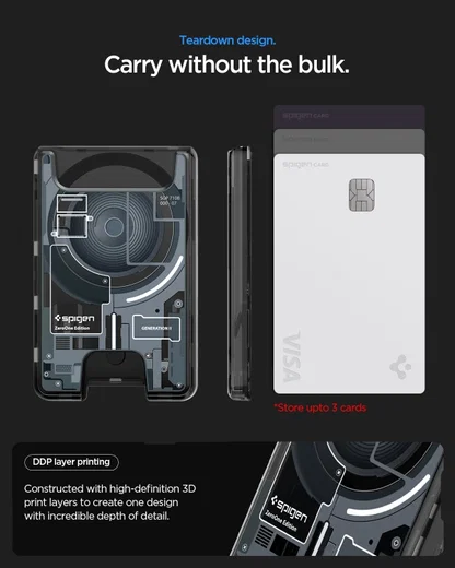 Spigen Ultra Hybrid Wallet met MagSafe iPhone Zero One Zwart afbeelding 3