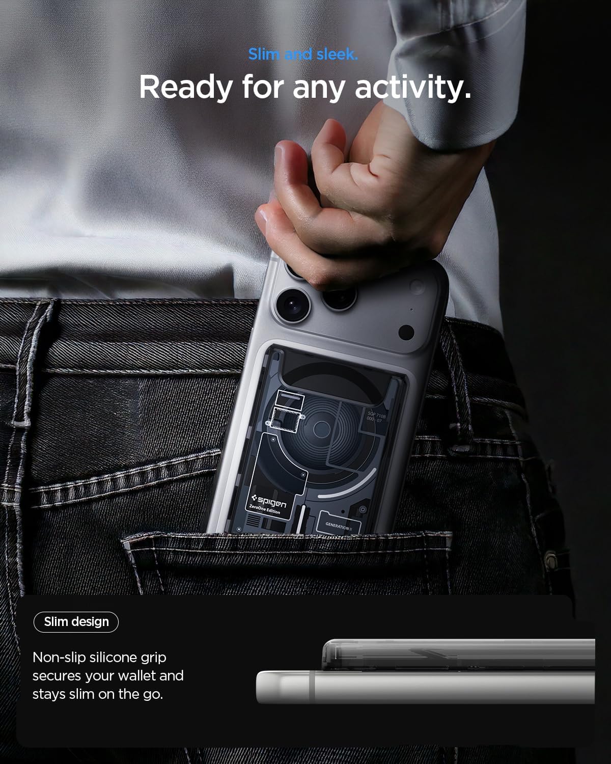 Spigen Ultra Hybrid Wallet met MagSafe iPhone Zero One Zwart afbeelding 6