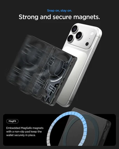 Spigen Ultra Hybrid Wallet met MagSafe iPhone Zero One Zwart afbeelding 5