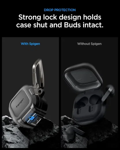 Spigen Lock Fit Samsung Galaxy Buds 4 / 4 Pro Hoesje Zwart afbeelding 6